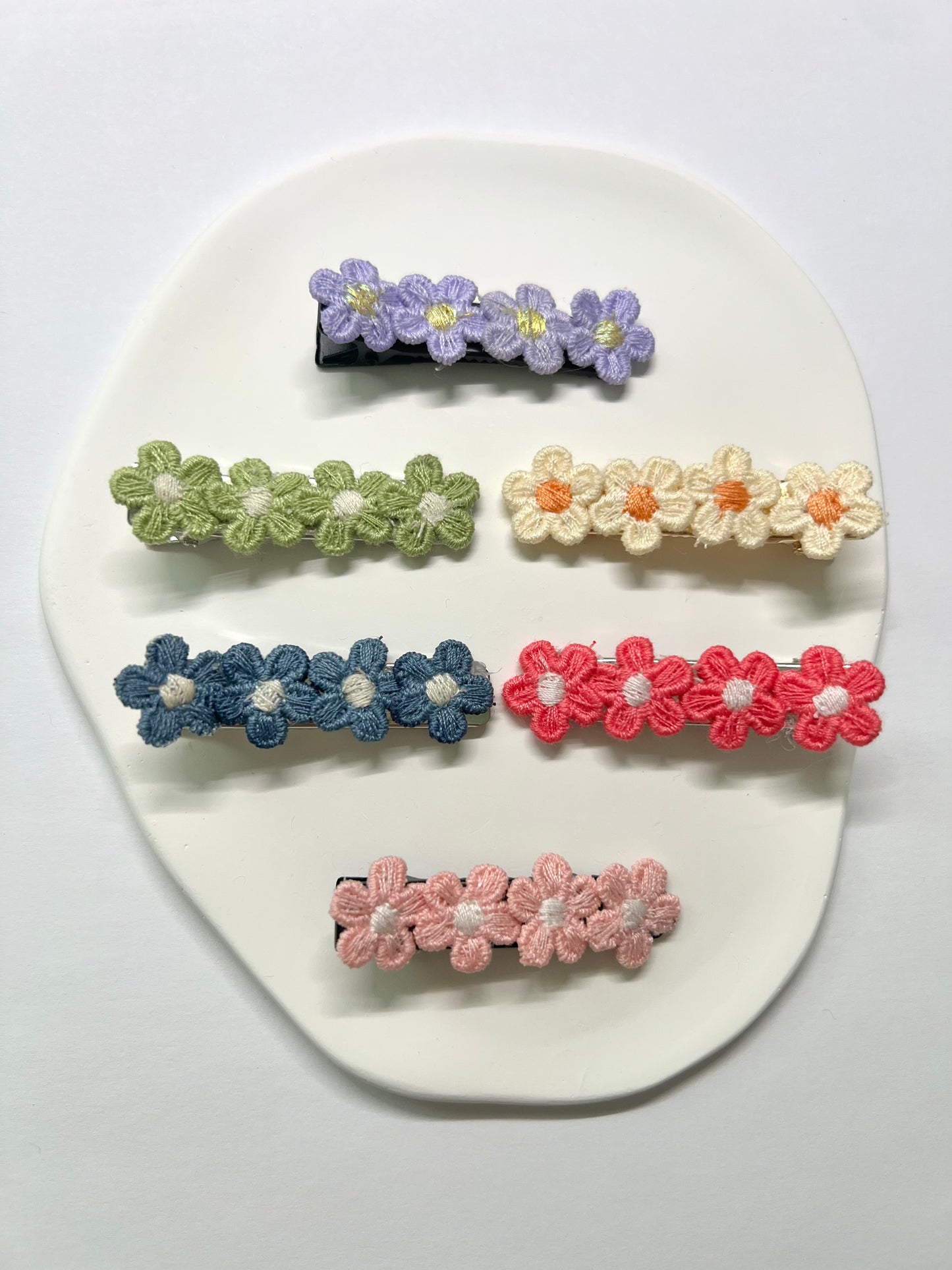 Flower hair clips ("Laura")